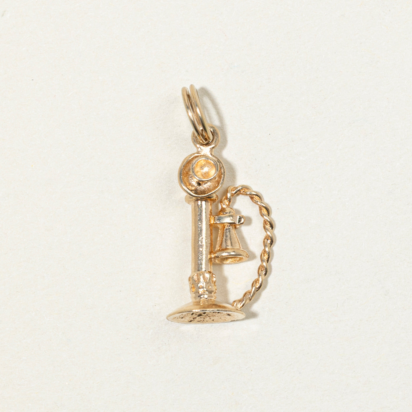 10k Yellow Gold Candlestick Telephone Charm
