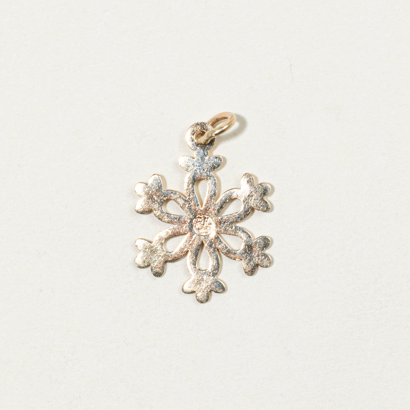 10k Yellow Gold Snowflake Charm