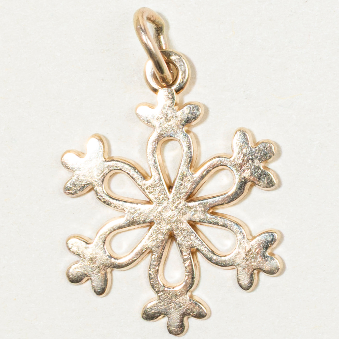 10k Yellow Gold Snowflake Charm