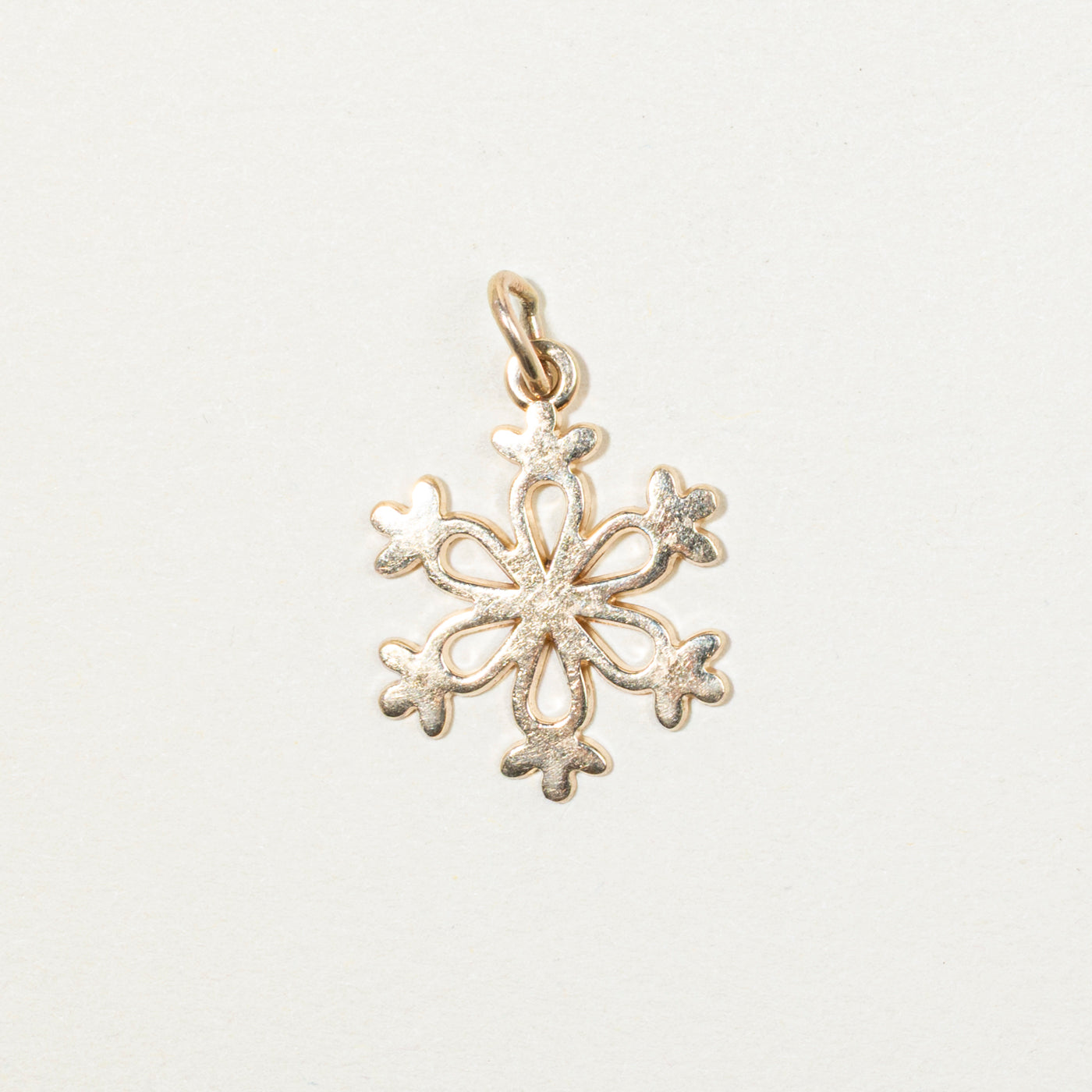 10k Yellow Gold Snowflake Charm