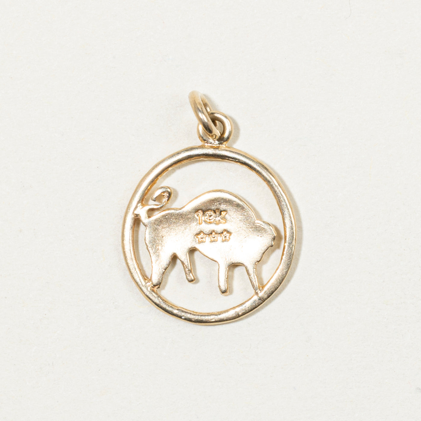 10k Yellow Gold Taurus Zodiac Charm