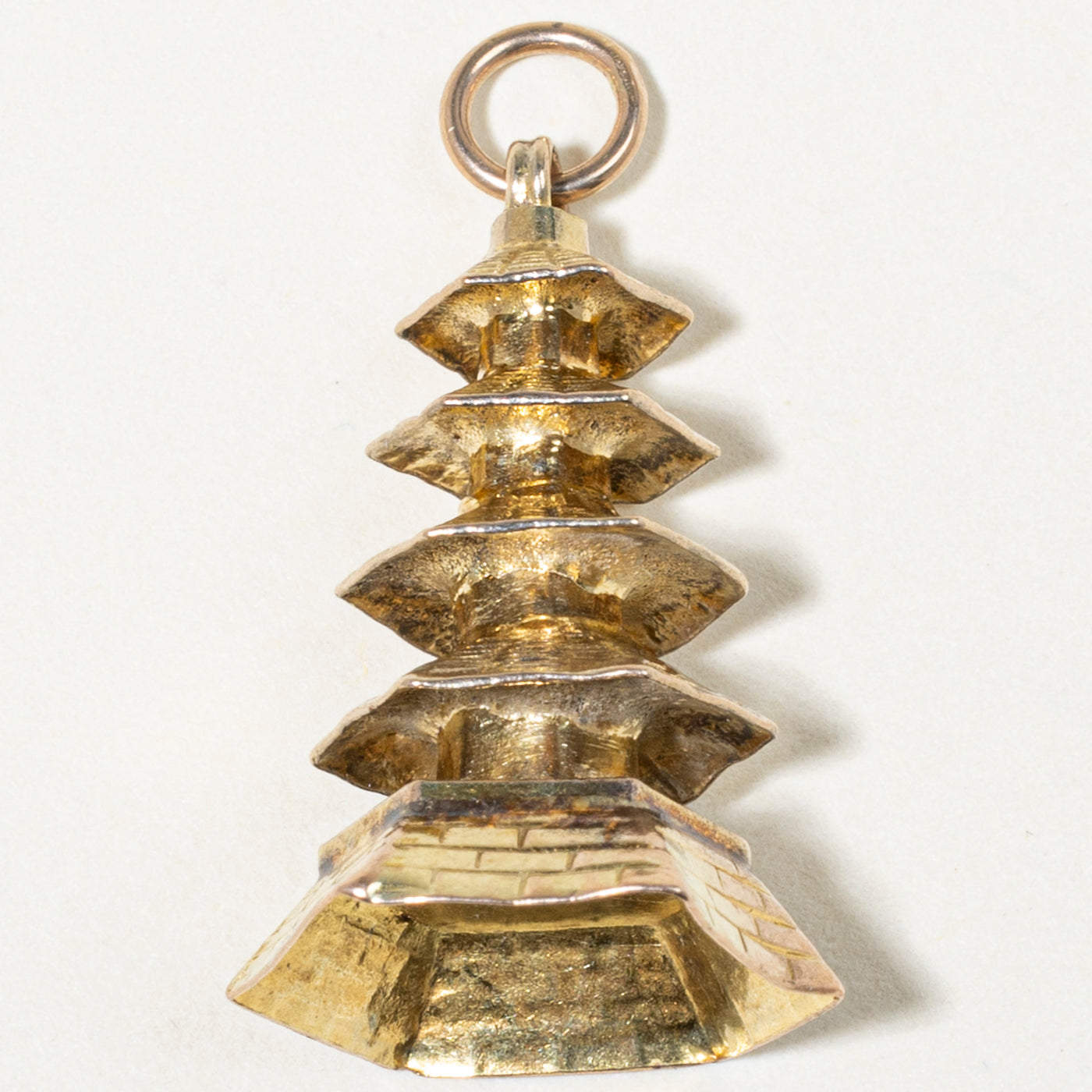 14k Yellow Gold Pagoda Charm