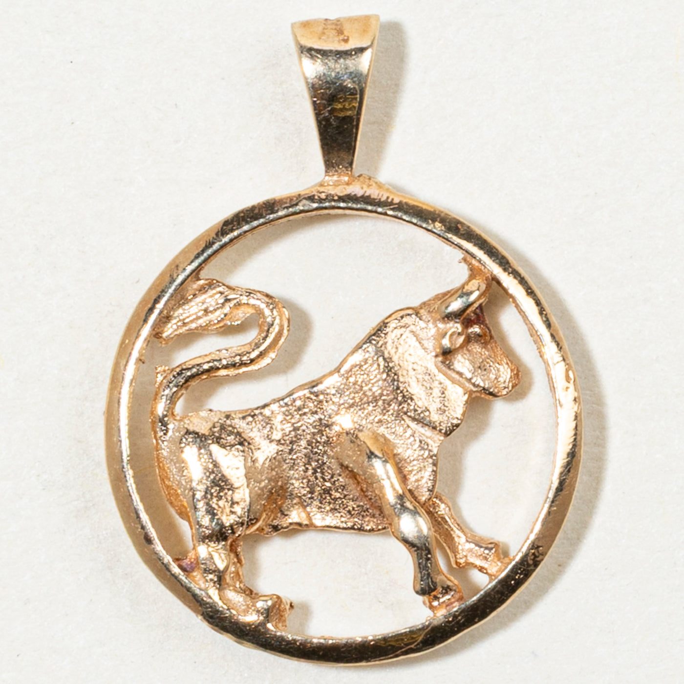 10k Yellow Gold Taurus Zodiac Pendant