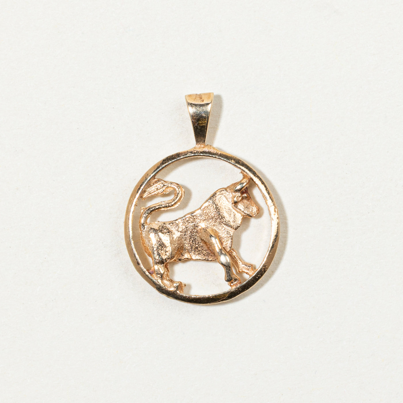 10k Yellow Gold Taurus Zodiac Pendant
