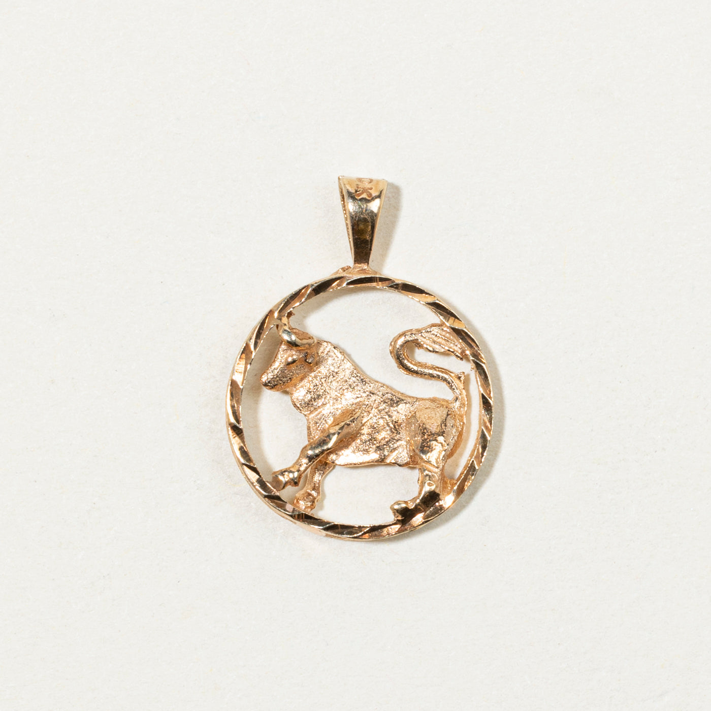 10k Yellow Gold Taurus Zodiac Pendant