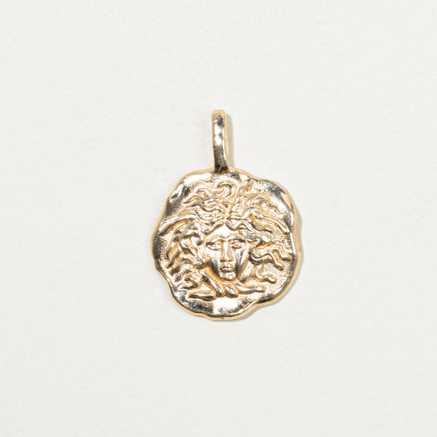14k Yellow Gold Medusa Charm