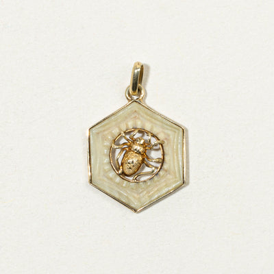 14k Yellow Gold Spider Charm