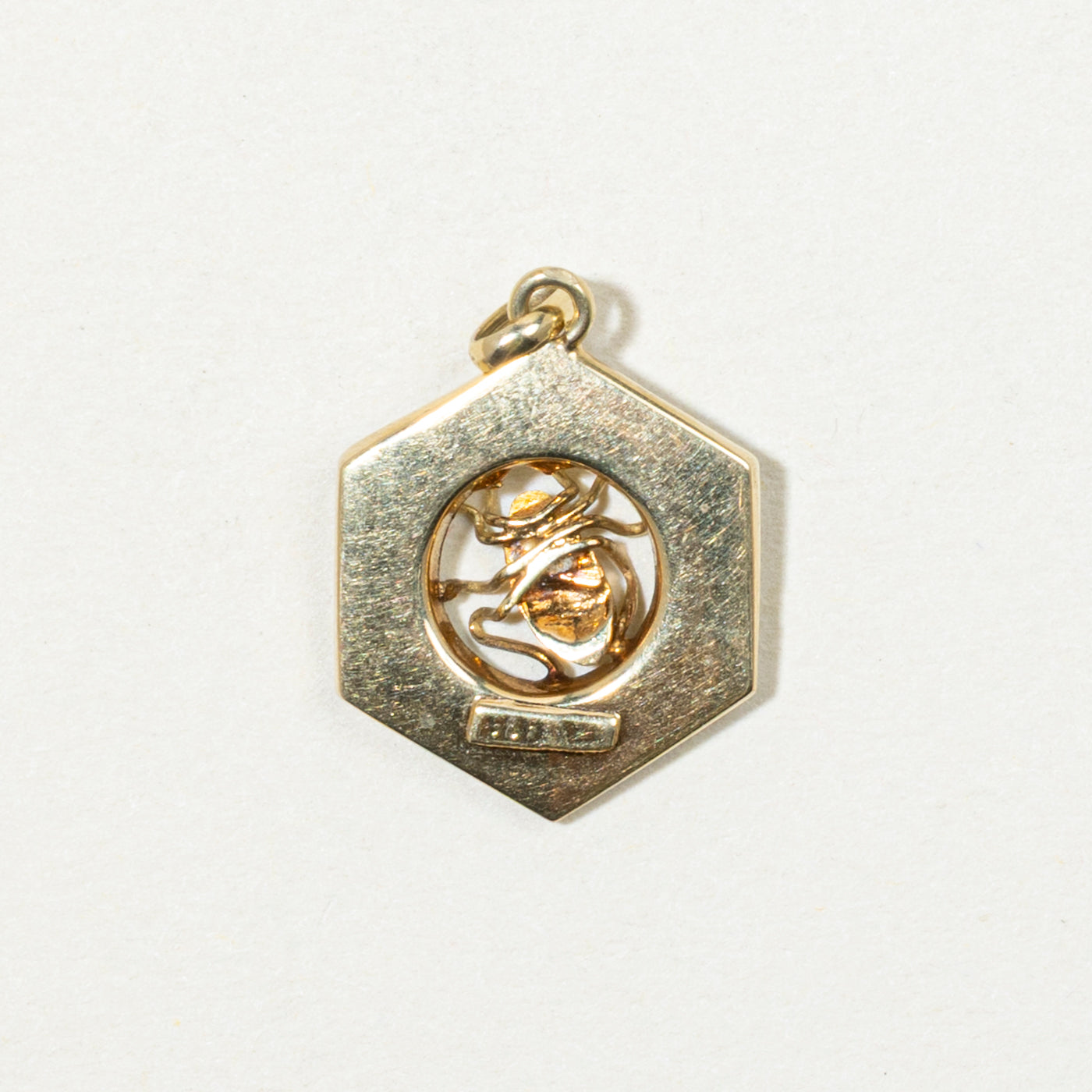 14k Yellow Gold Spider Charm