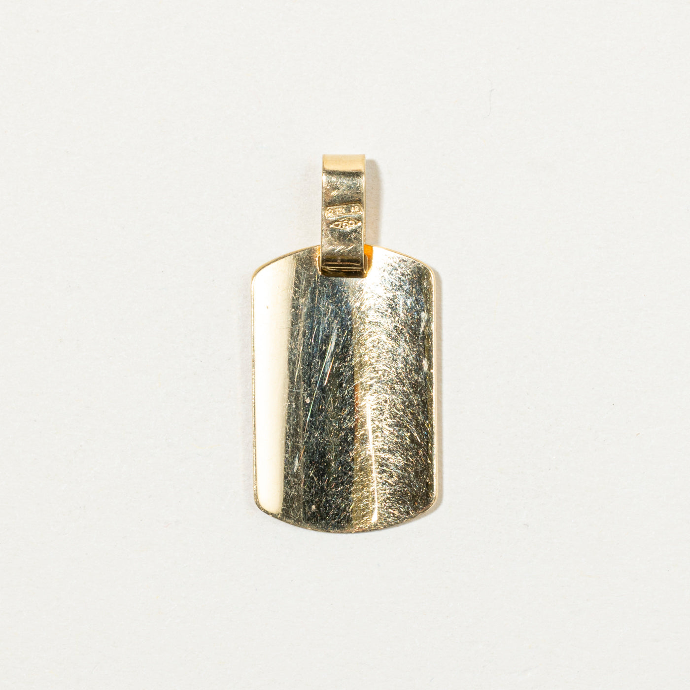 Italian 18k Yellow Gold Mother Mary Pendant