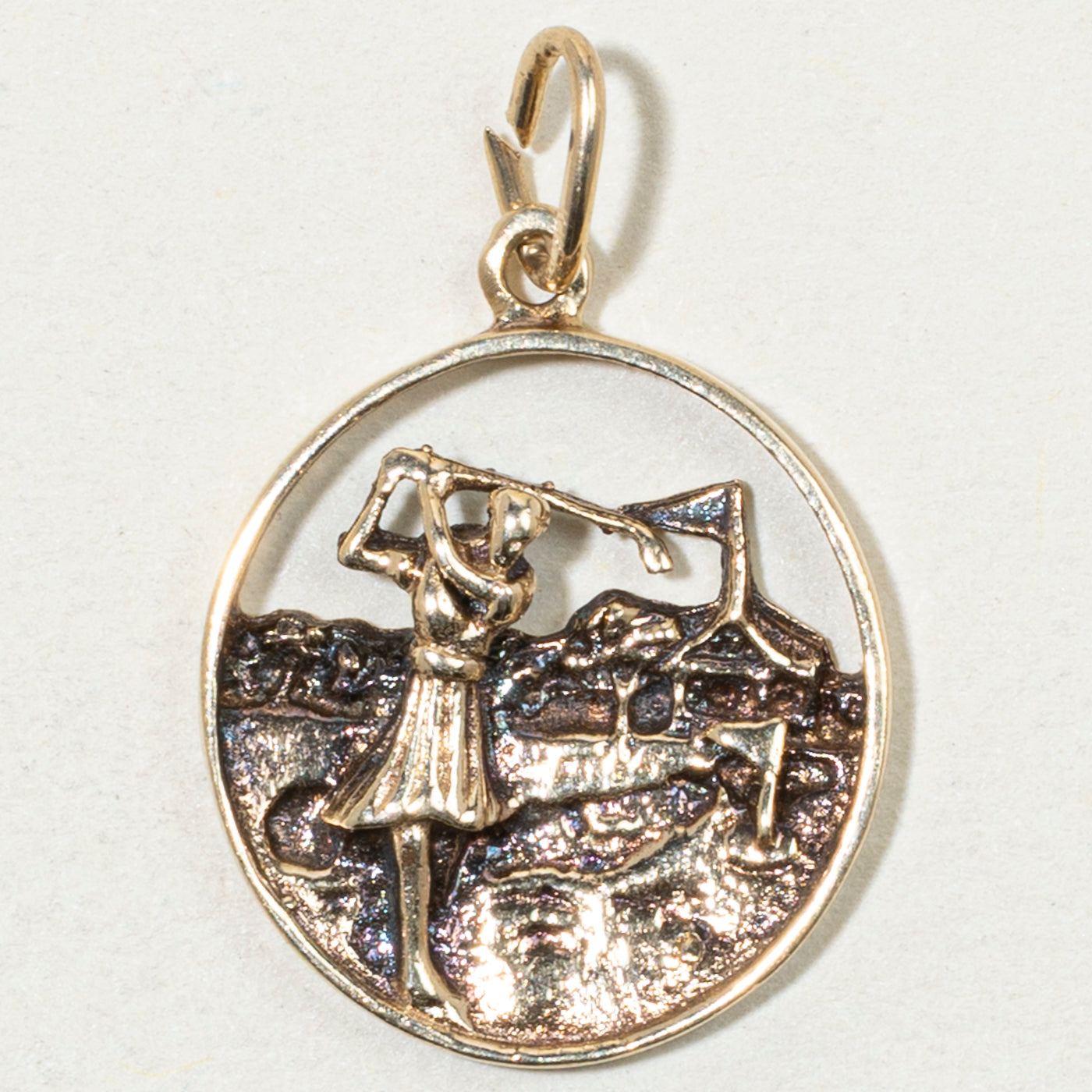 10k Yellow Gold Golfer Charm