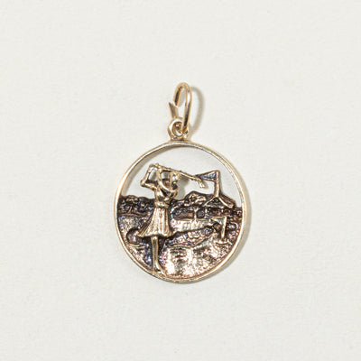 10k Yellow Gold Golfer Charm