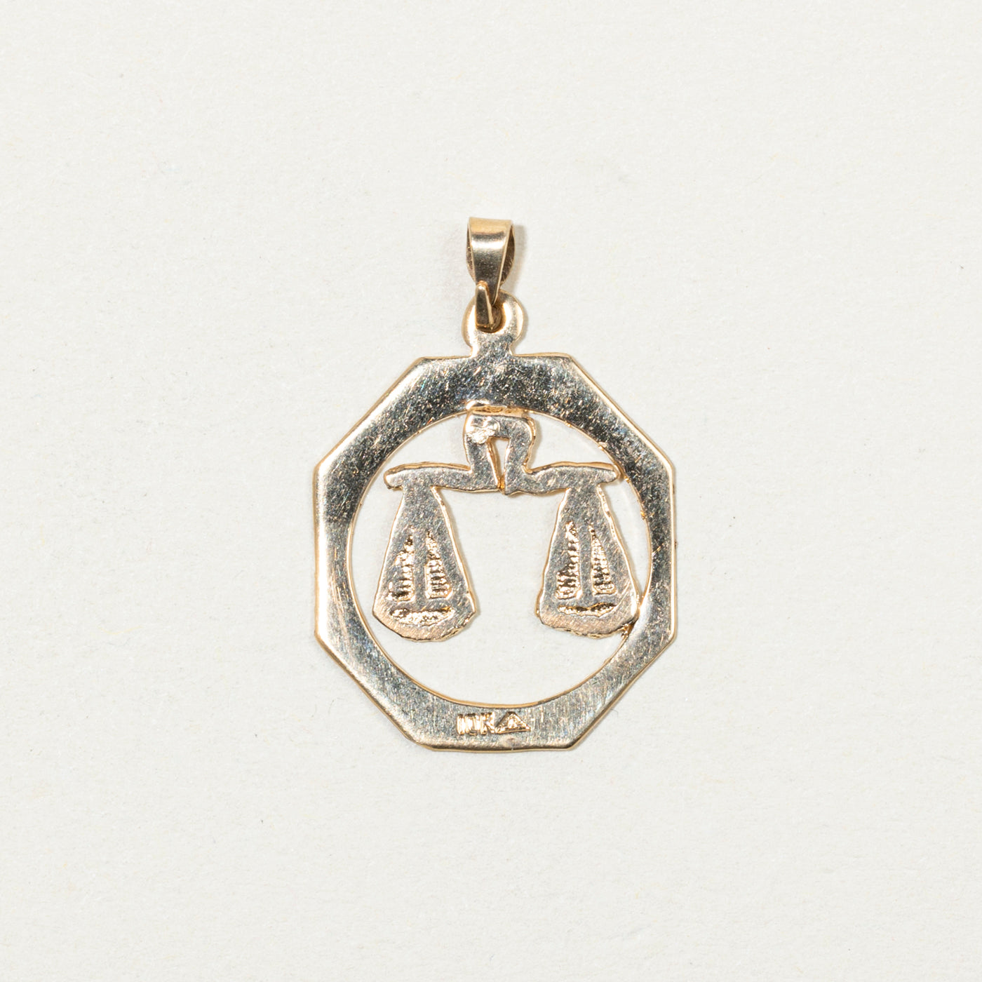 10k Yellow Gold Libra Zodiac Charm