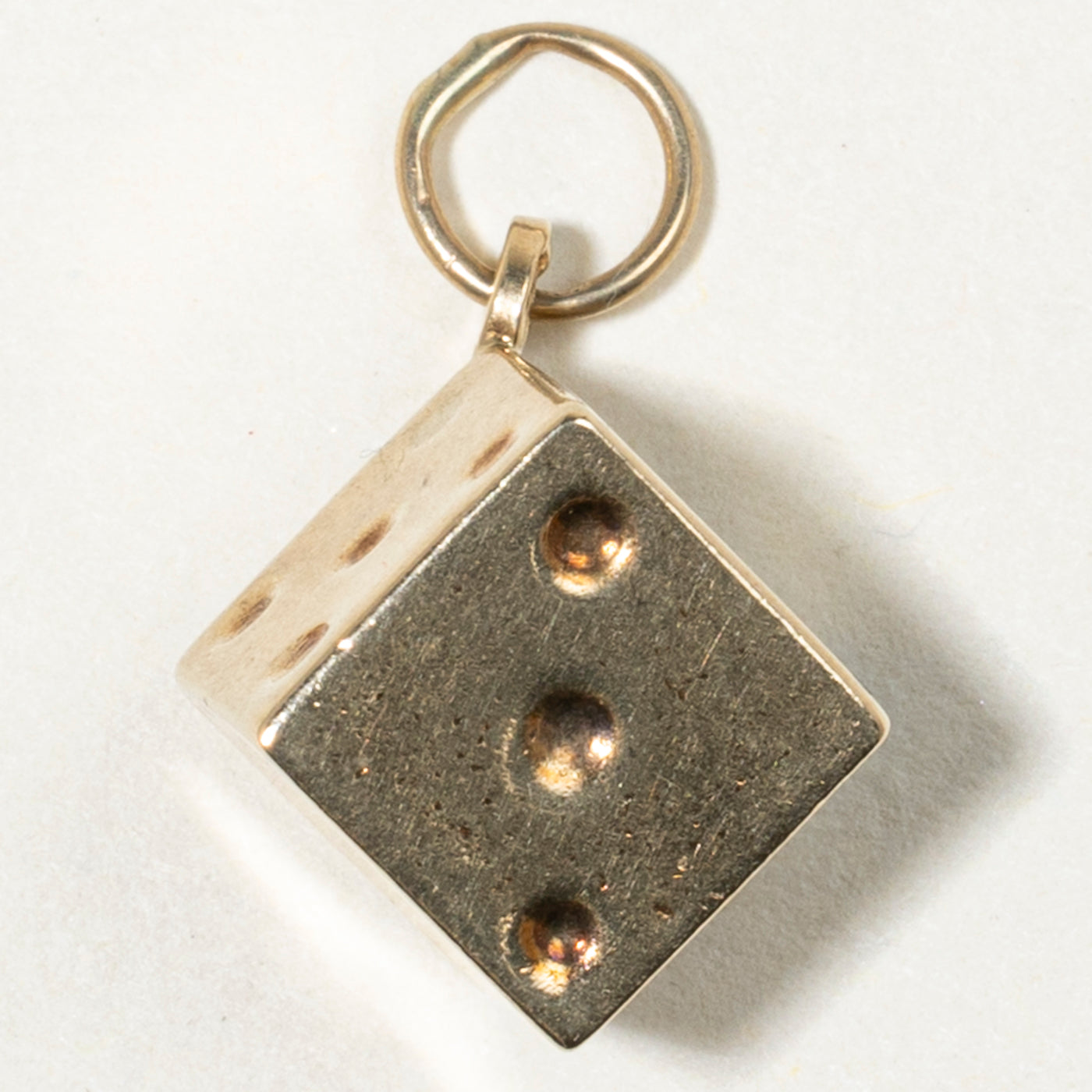 9k Yellow Gold Dice Charm