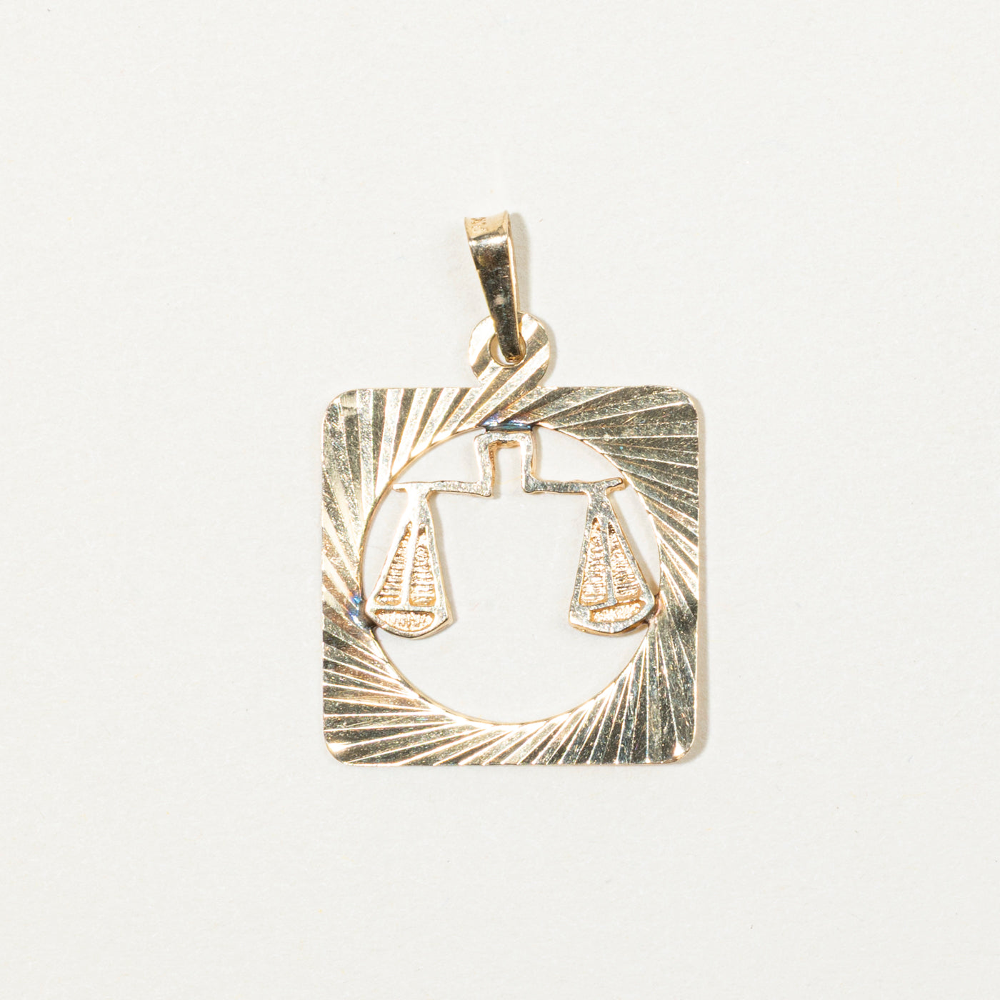 10k Yellow Gold Libra Zodiac Pendant