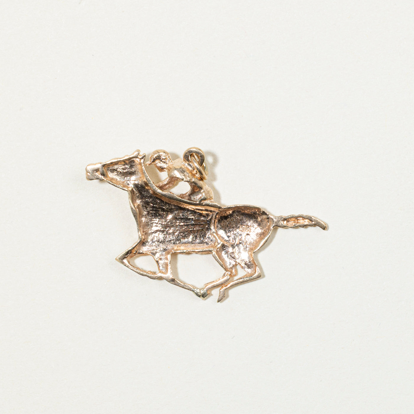 10k Yellow Gold Jockey & Horse Charm