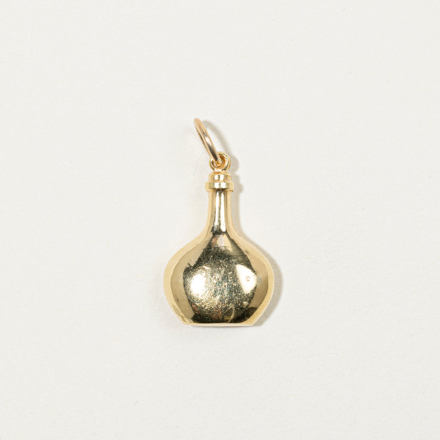 14k Yellow Gold Curacao Bottle Charm