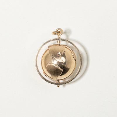 10k Yellow Gold Globe Charm