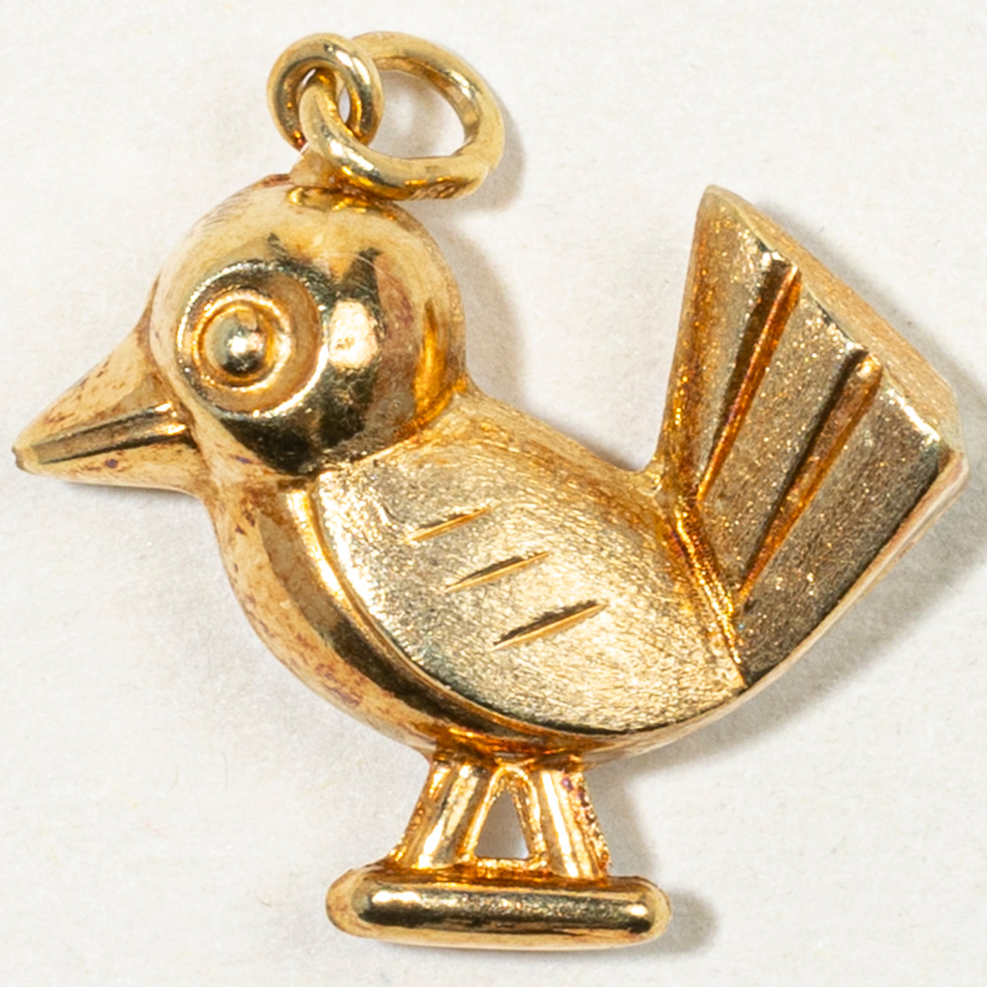 18k Yellow Gold Bird Charm