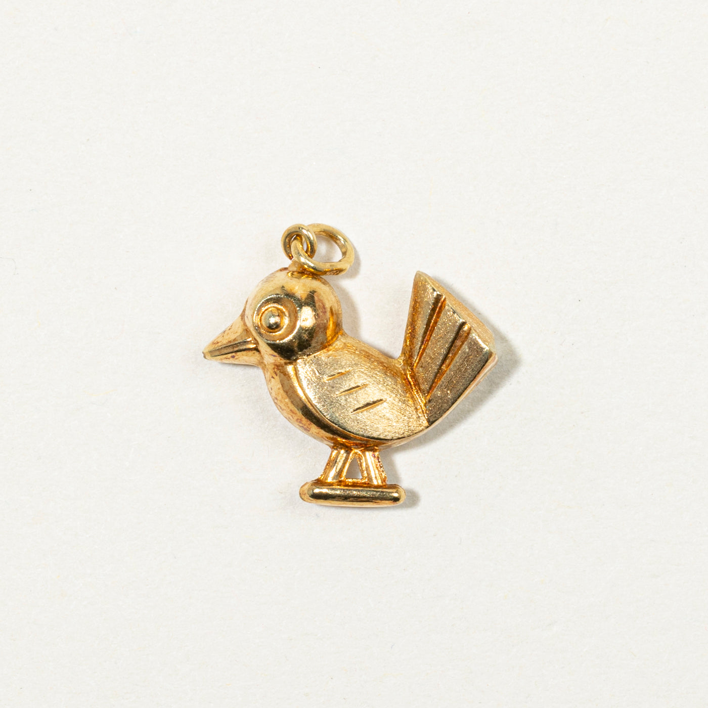 18k Yellow Gold Bird Charm