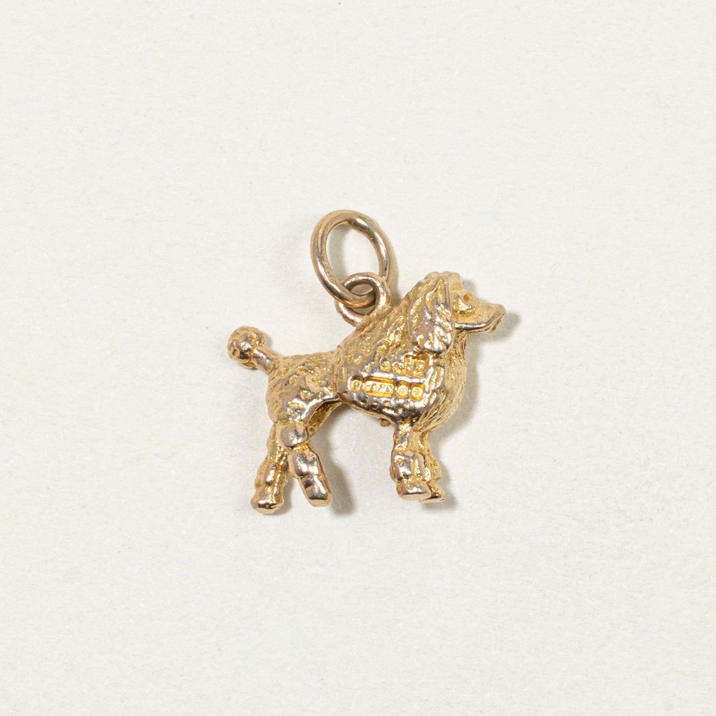 1959 London 9k Yellow Gold Poodle Charm