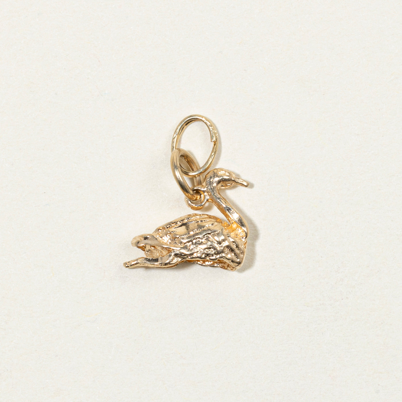 10k Yellow Gold Swan Charm