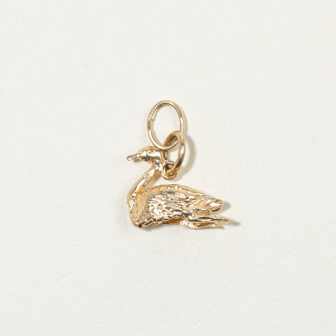 10k Yellow Gold Swan Charm