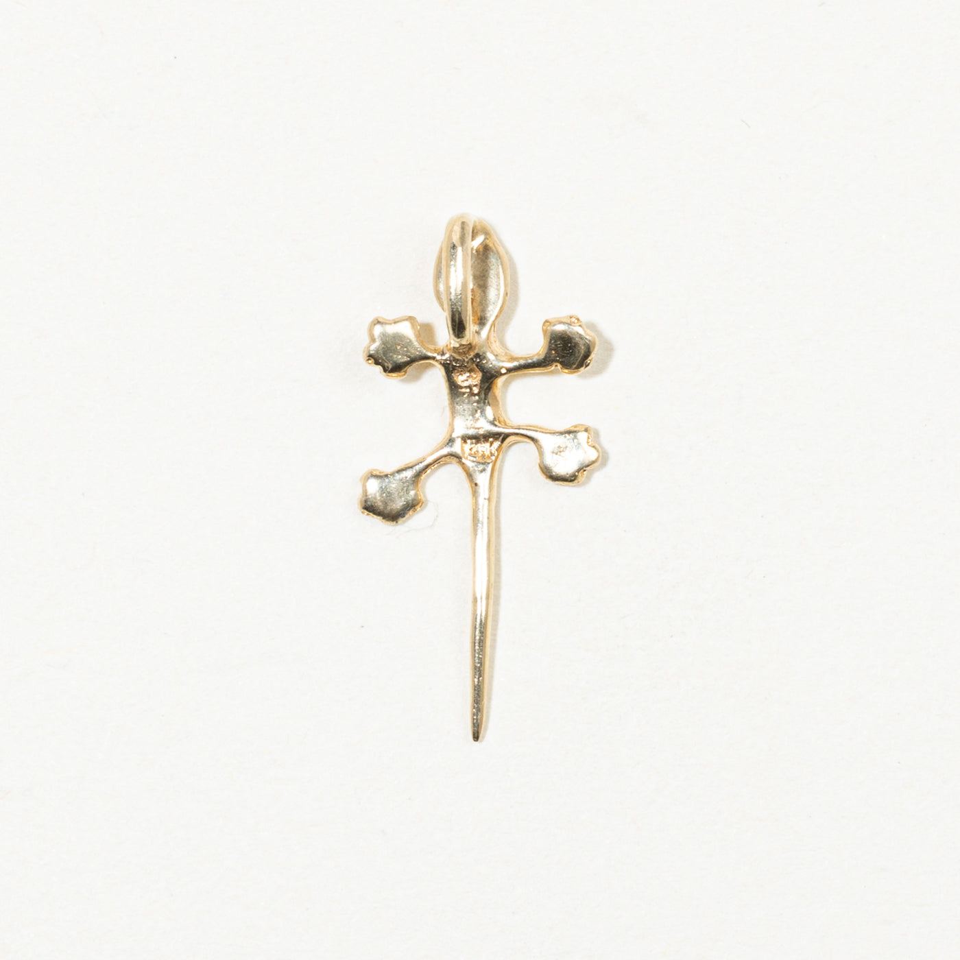 14k Yellow Gold Lizard Charm