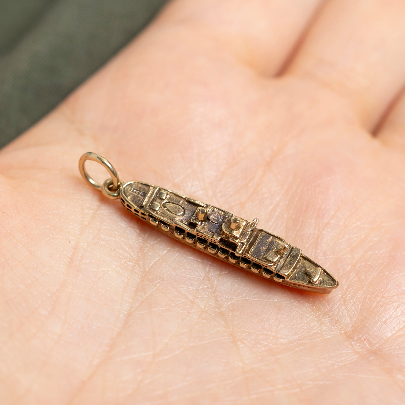 1969 Birmingham 9k Yellow Gold SS Oriana Ocean Liner Charm