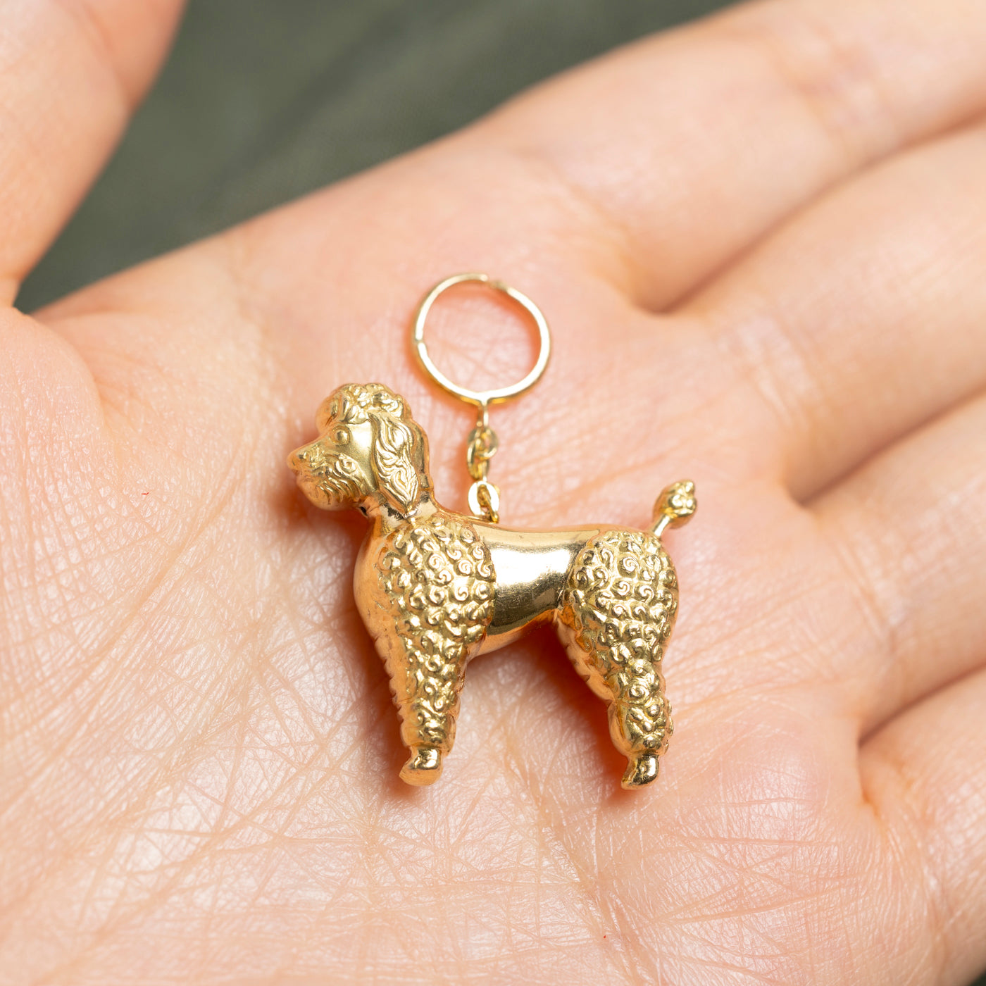 18k Yellow Gold Poodle Charm