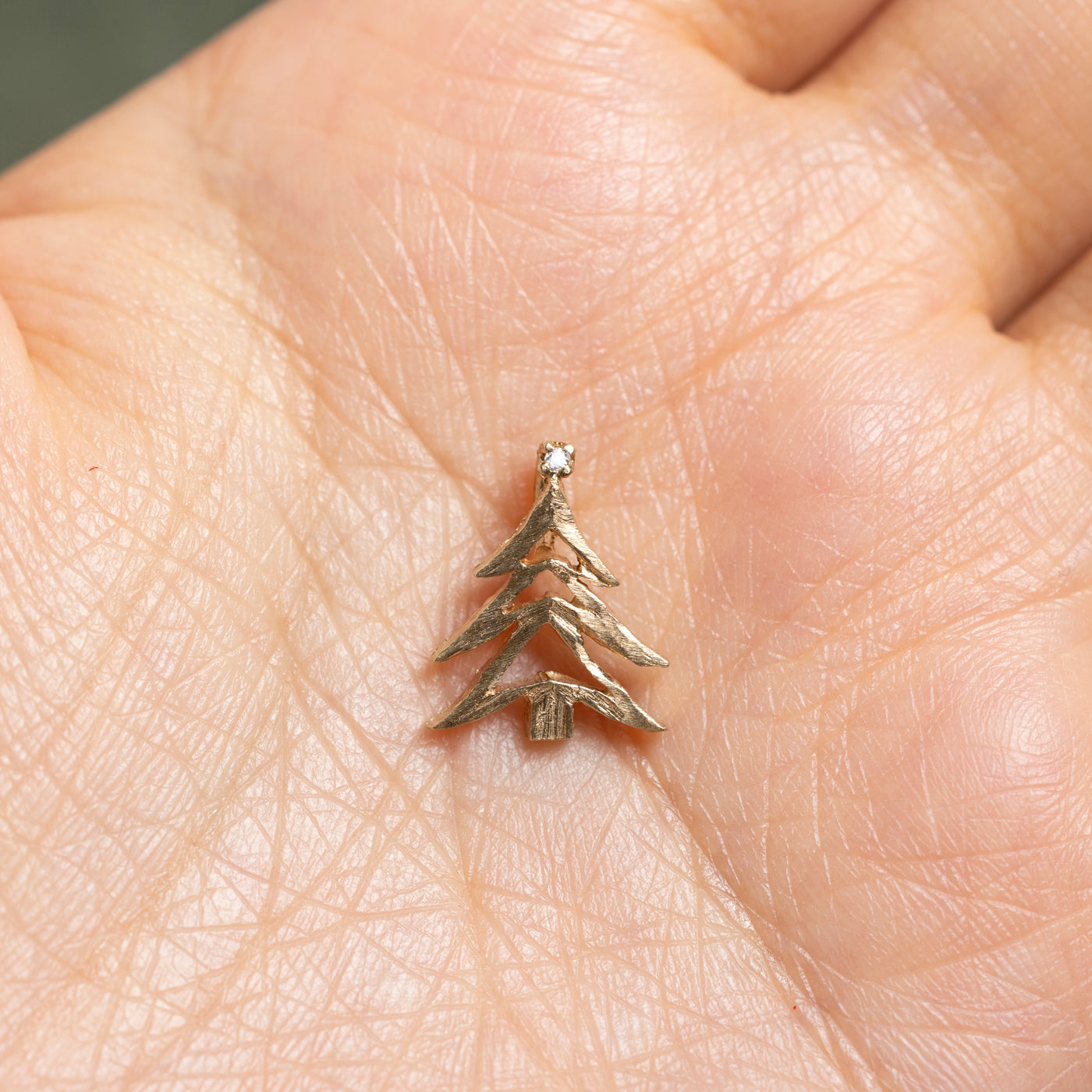 10k Yellow Gold Christmas Tree Charm