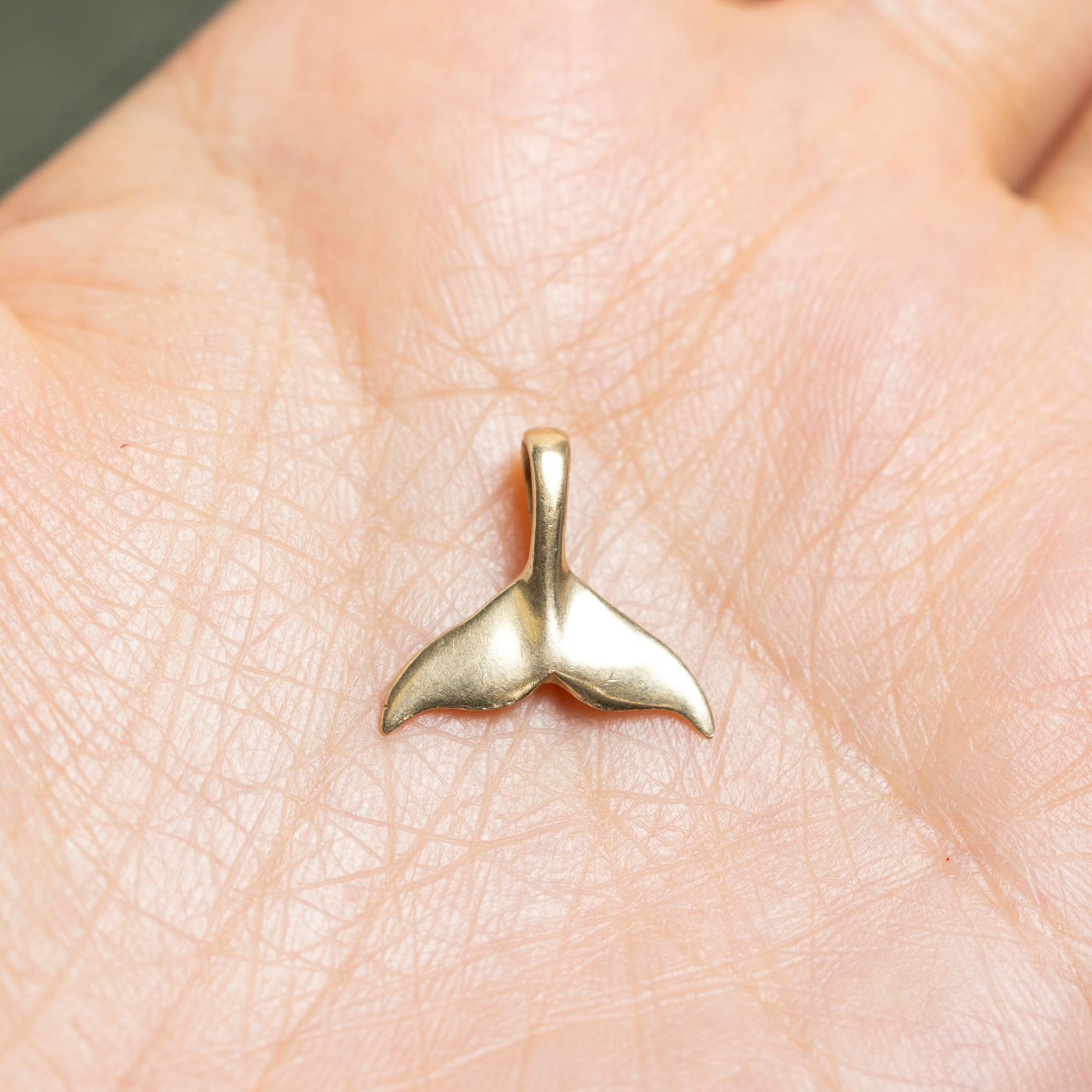 14k Yellow Gold Fish Tail Charm