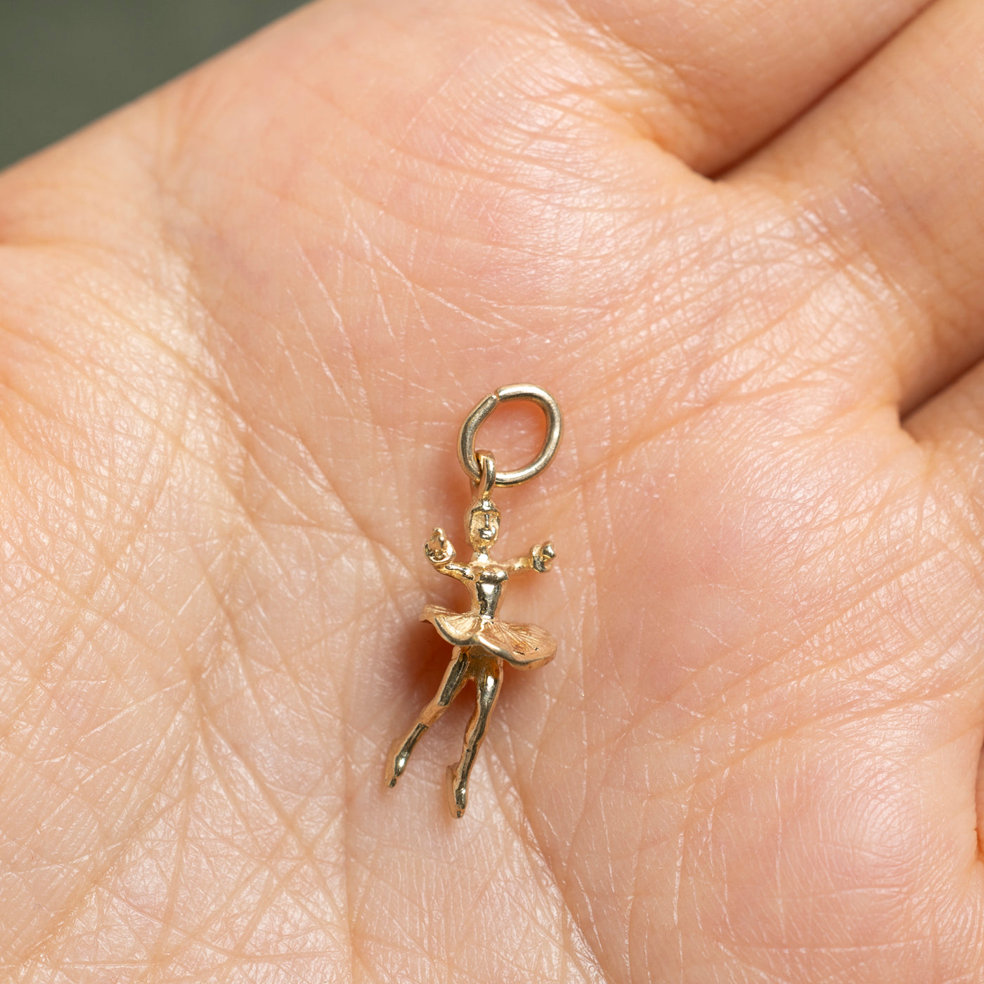 10k Yellow Gold Figure Skater Charm