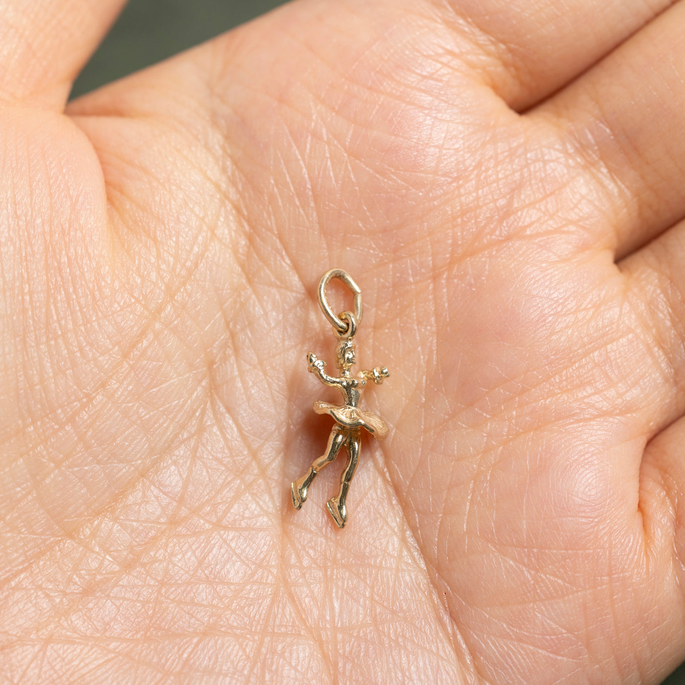 10k Yellow Gold Figure Skater Charm