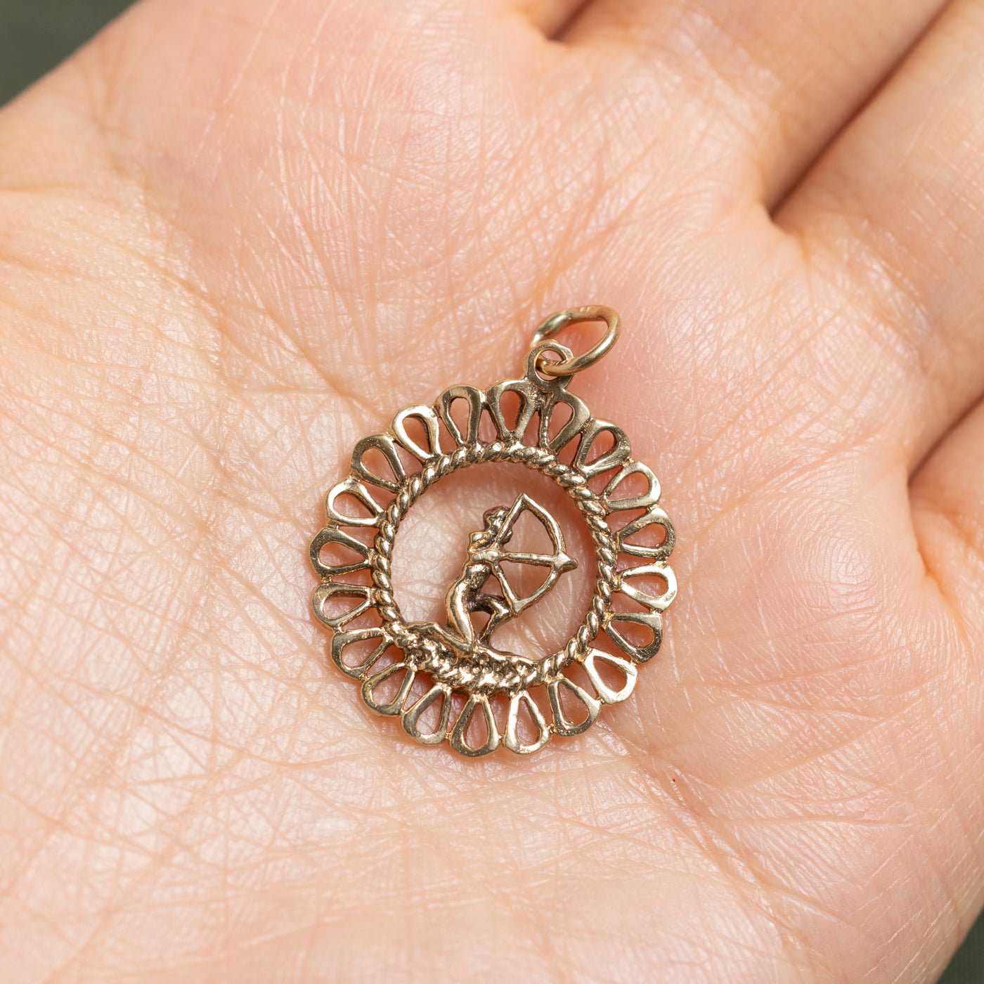 10k Yellow Gold Sagittarius Zodiac Charm