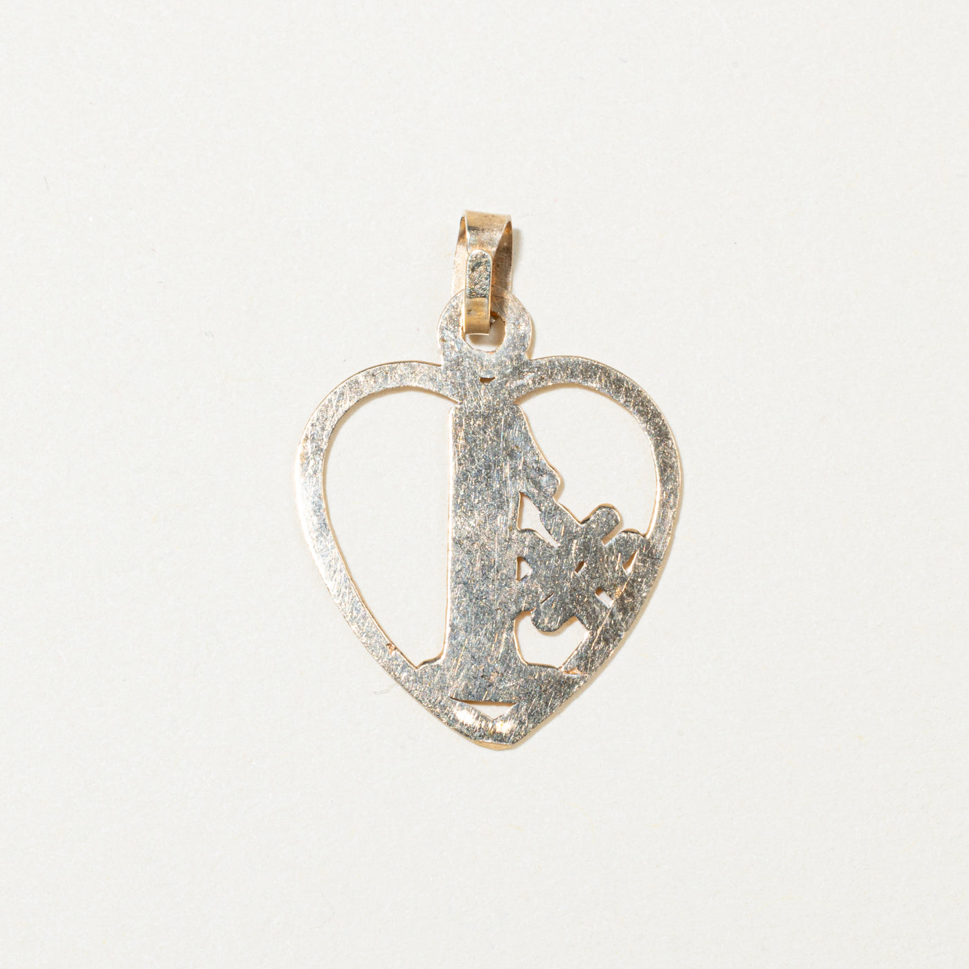 10k Yellow Gold "#1" Heart Pendant