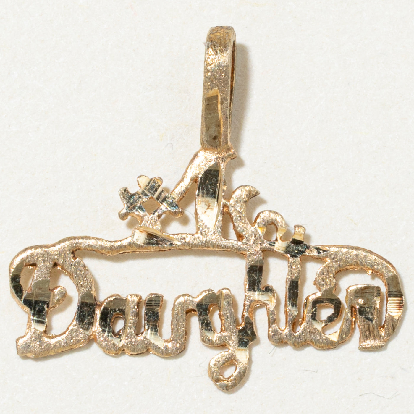 14k Yellow Gold "#1 Daughter" Pendant