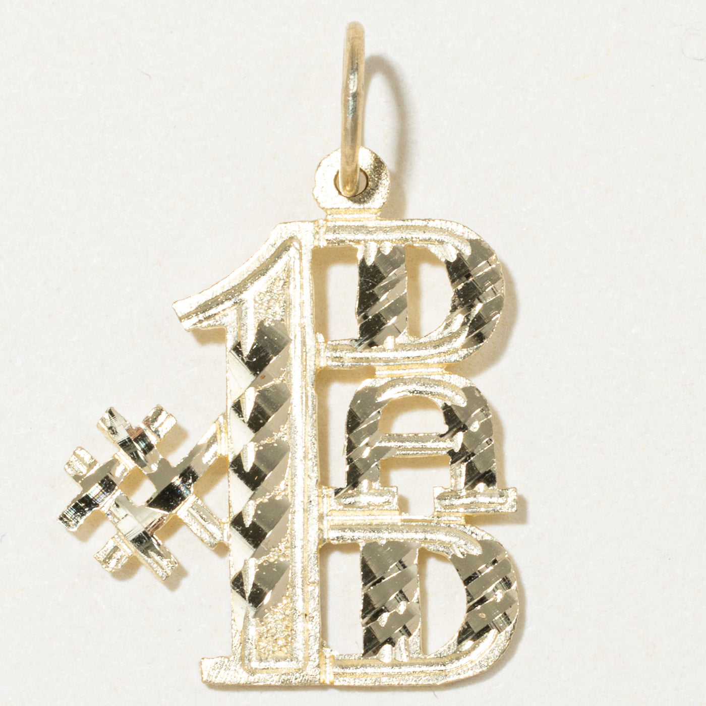14k Yellow Gold "#1 Dad" Charm
