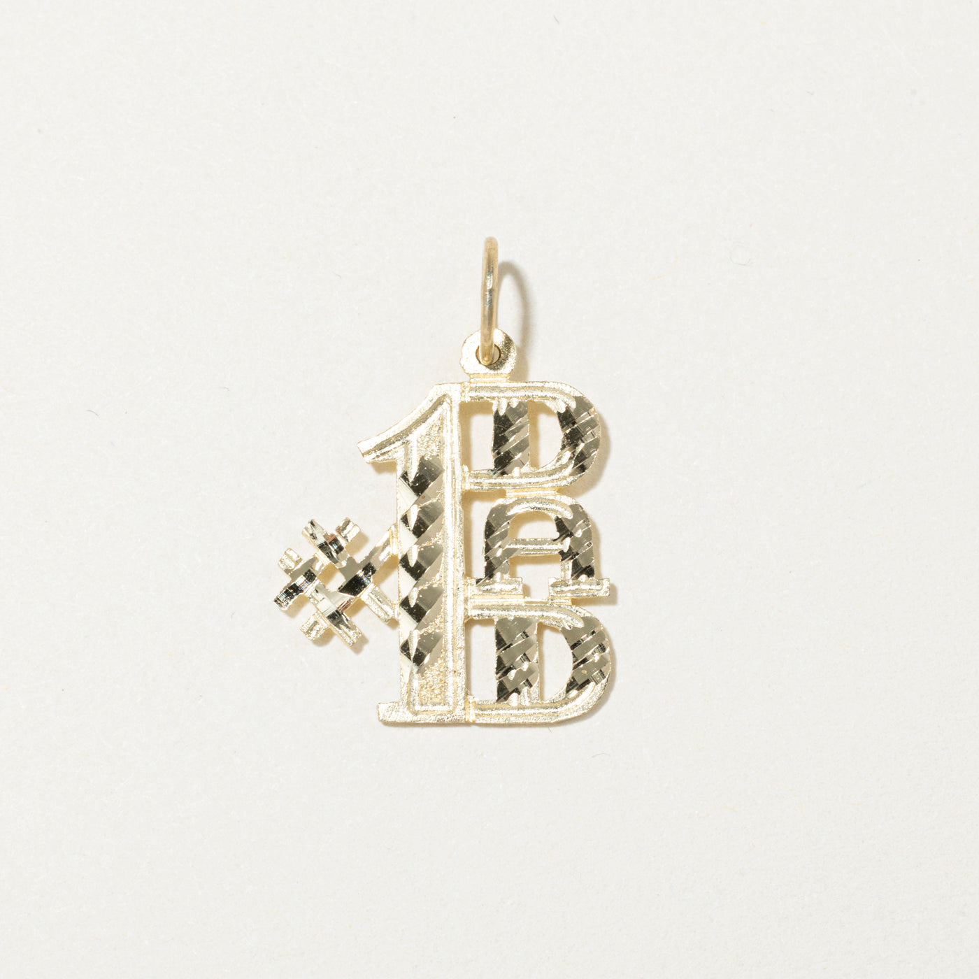14k Yellow Gold "#1 Dad" Charm