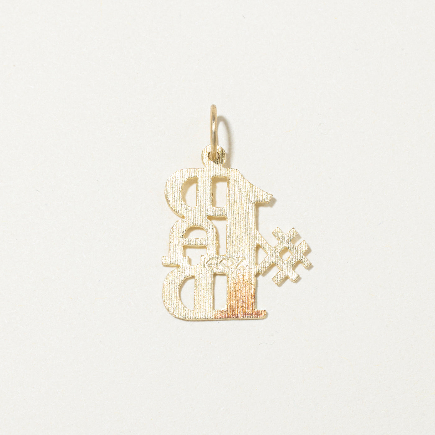 14k Yellow Gold "#1 Dad" Charm