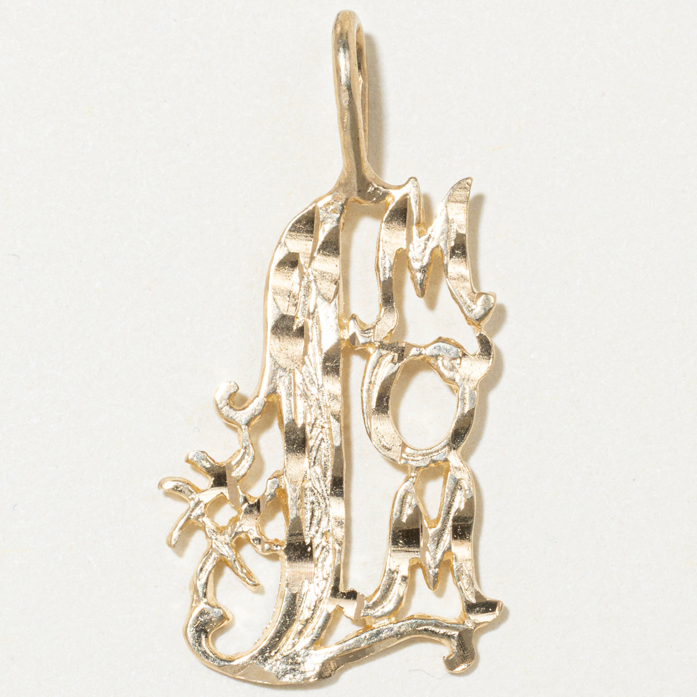 10k Yellow Gold "#1 Mom" Charm