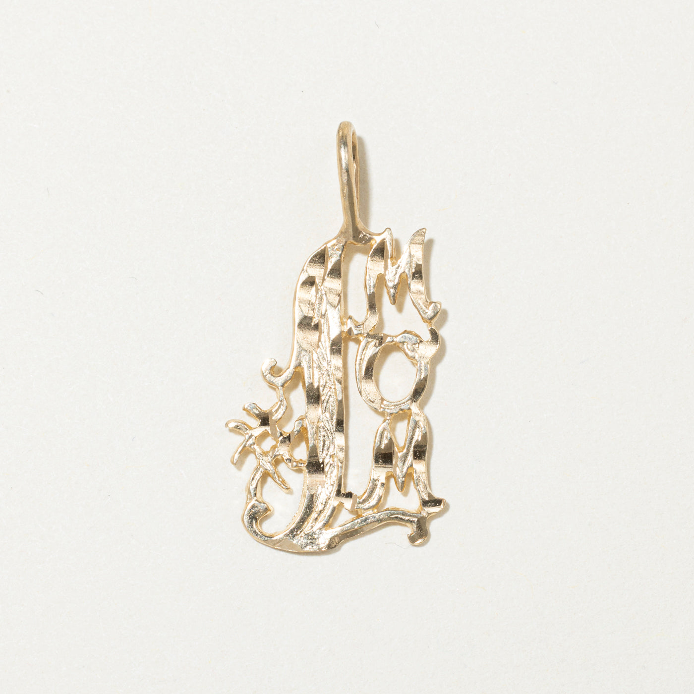 10k Yellow Gold "#1 Mom" Charm