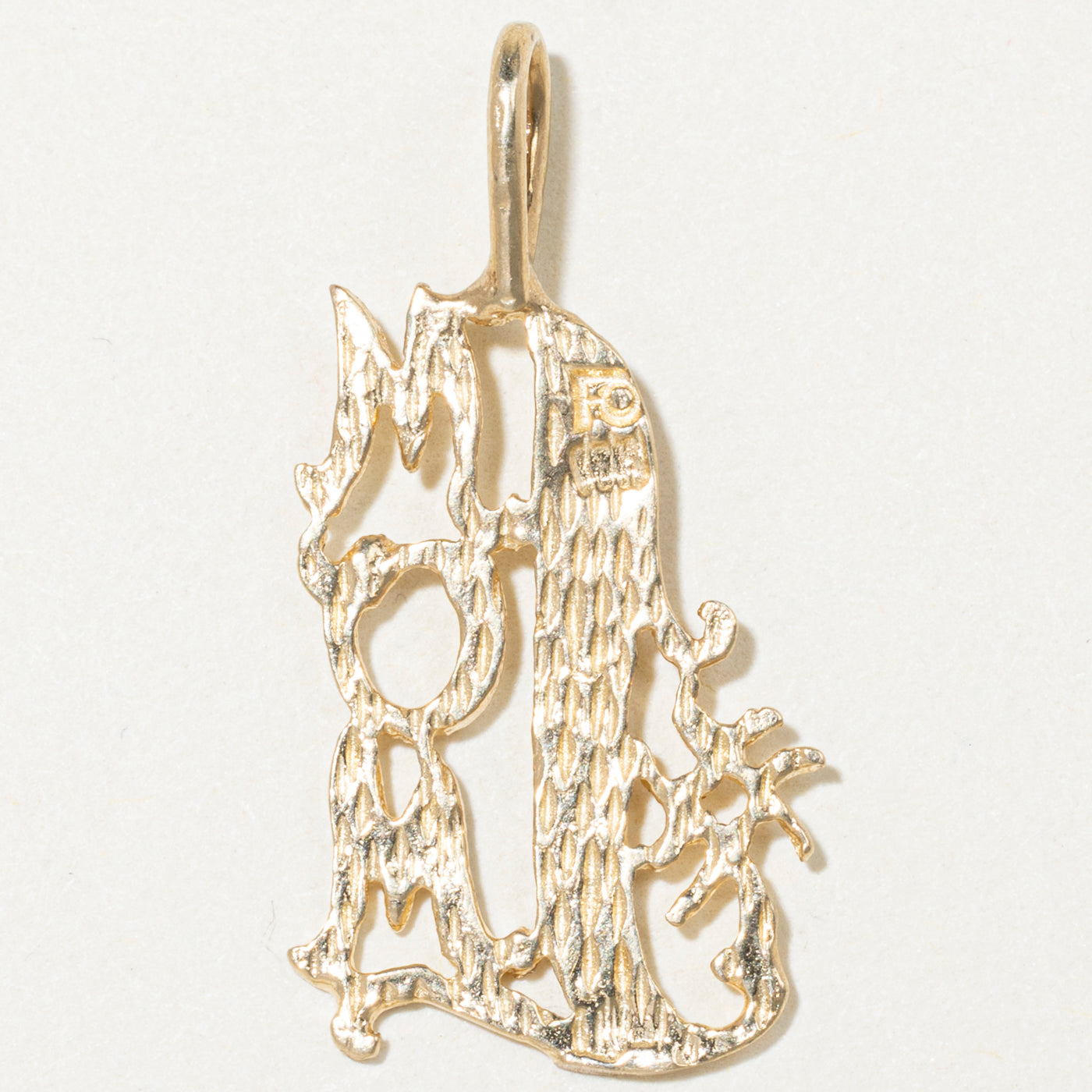10k Yellow Gold "#1 Mom" Charm