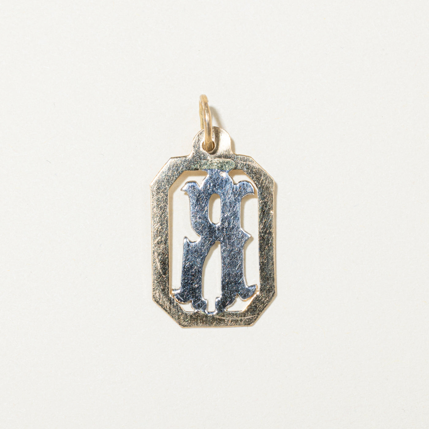18k Yellow Gold "R" Initial Charm