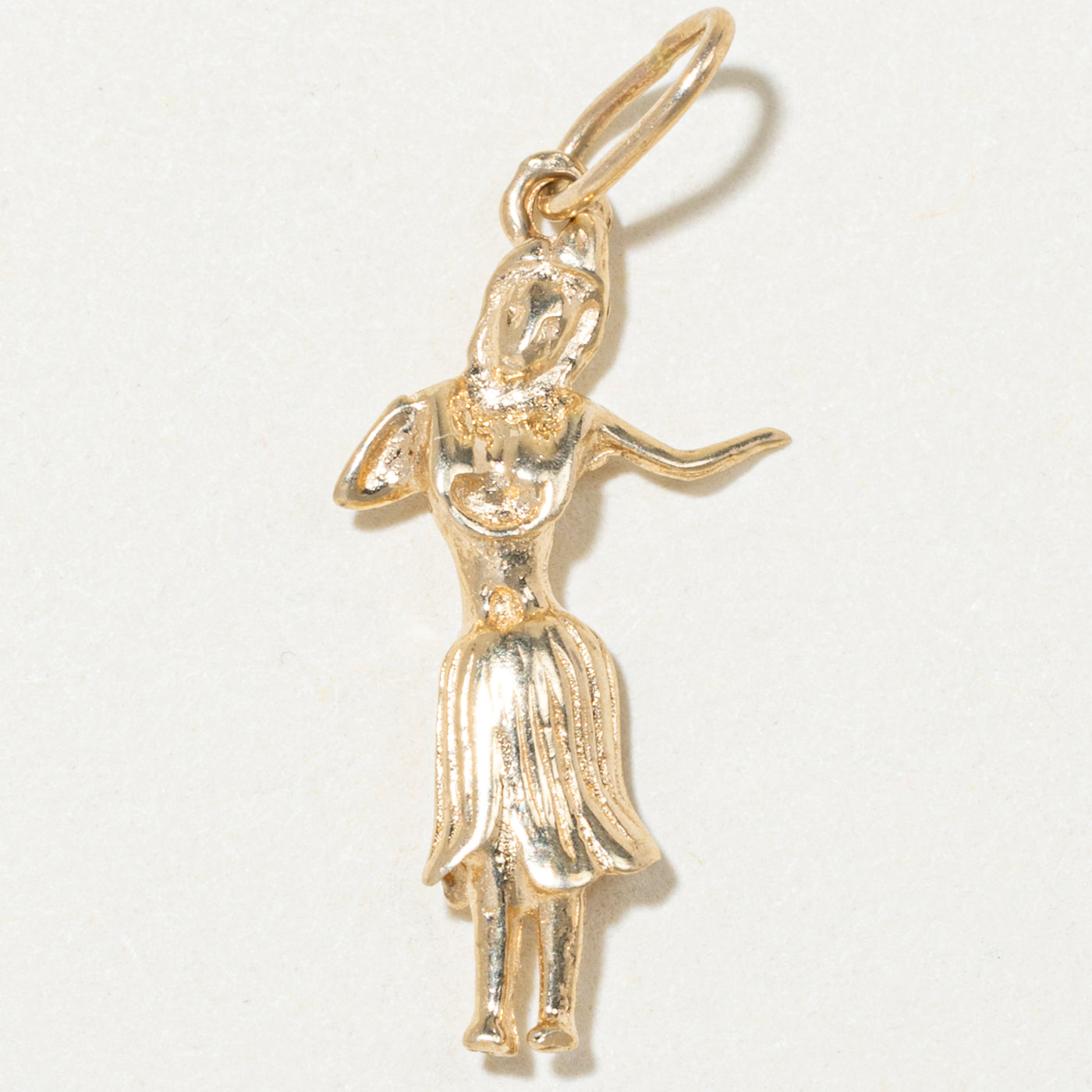 14k Yellow Gold Hula Dancer Charm