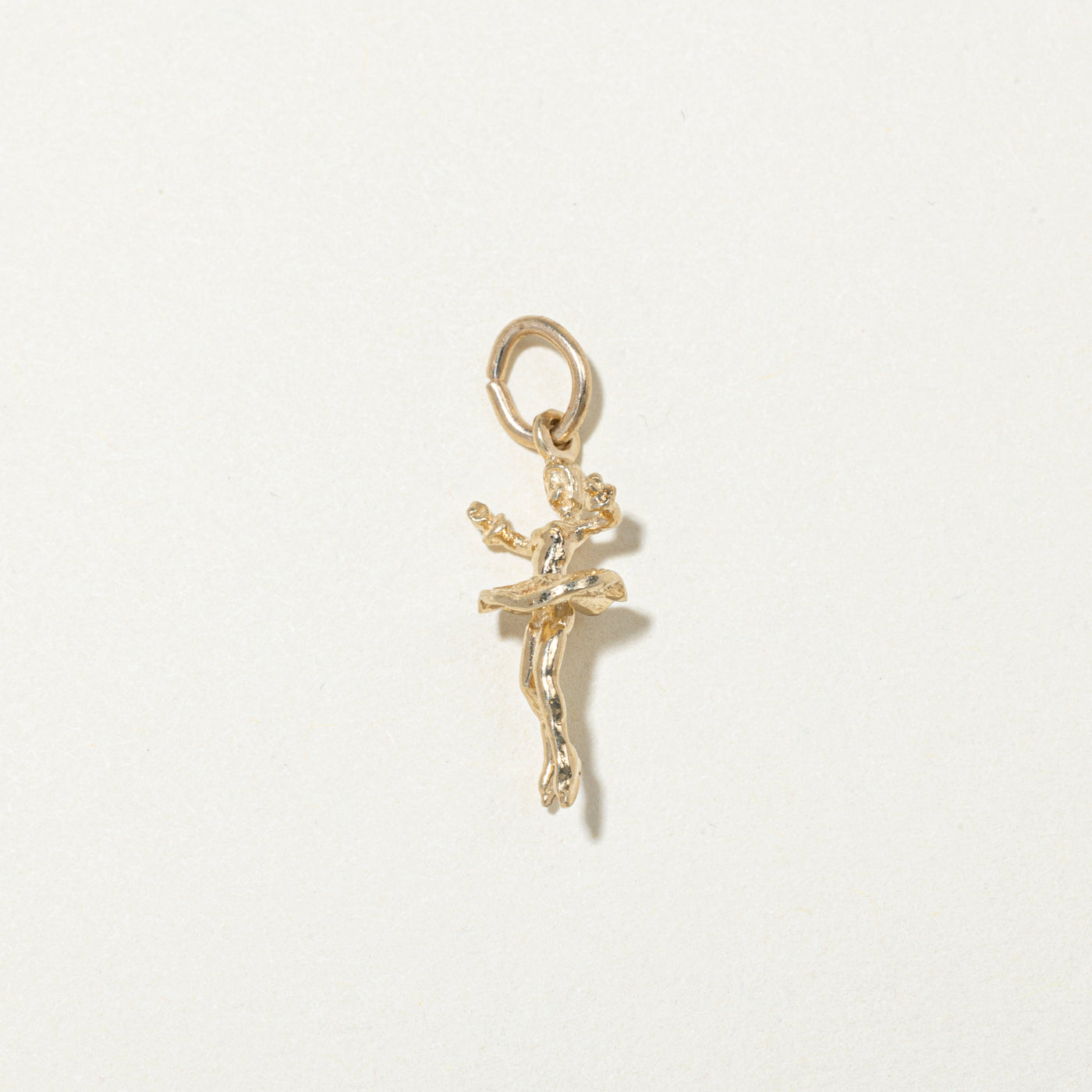 10k Yellow Gold Figure Skater Charm