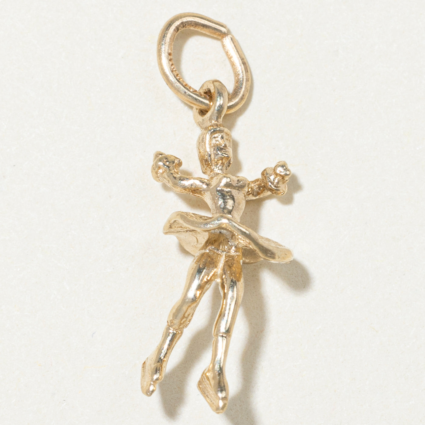 10k Yellow Gold Figure Skater Charm