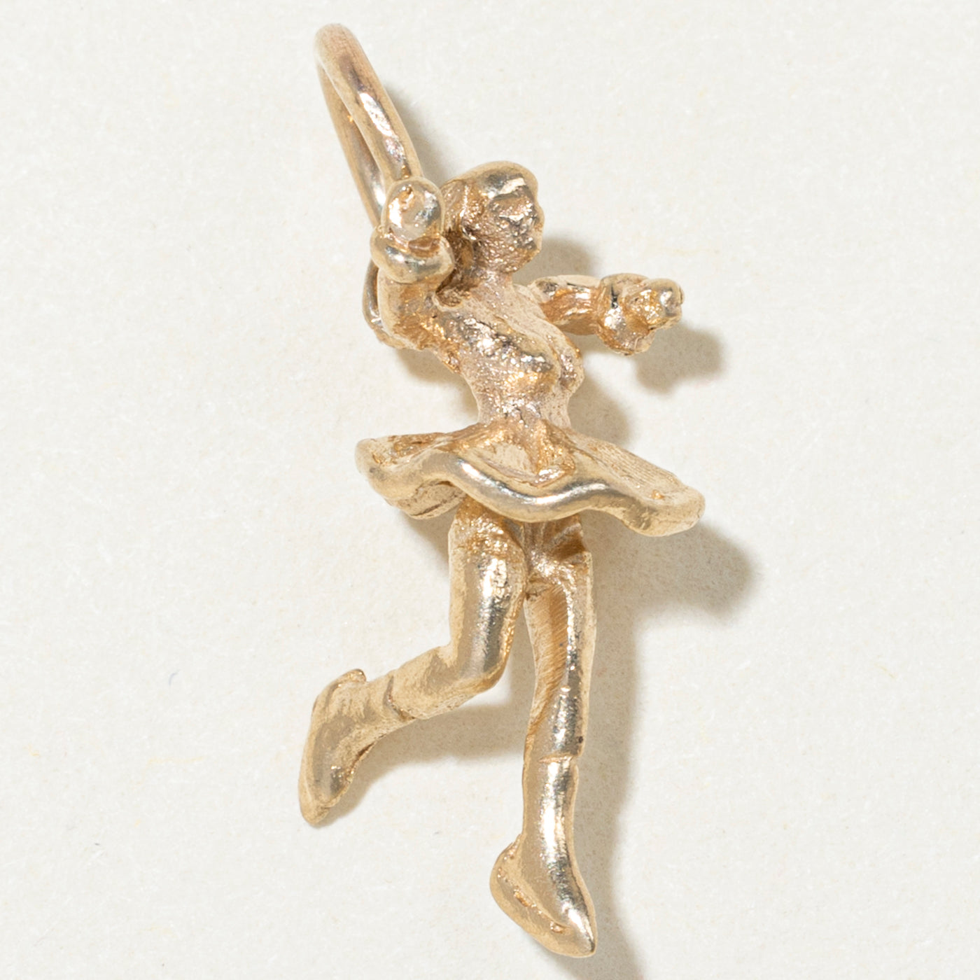 14k Yellow Gold Figure Skater Charm