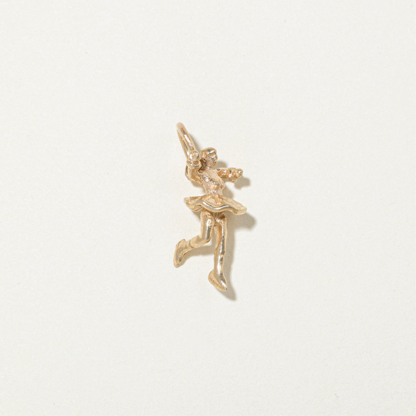 14k Yellow Gold Figure Skater Charm