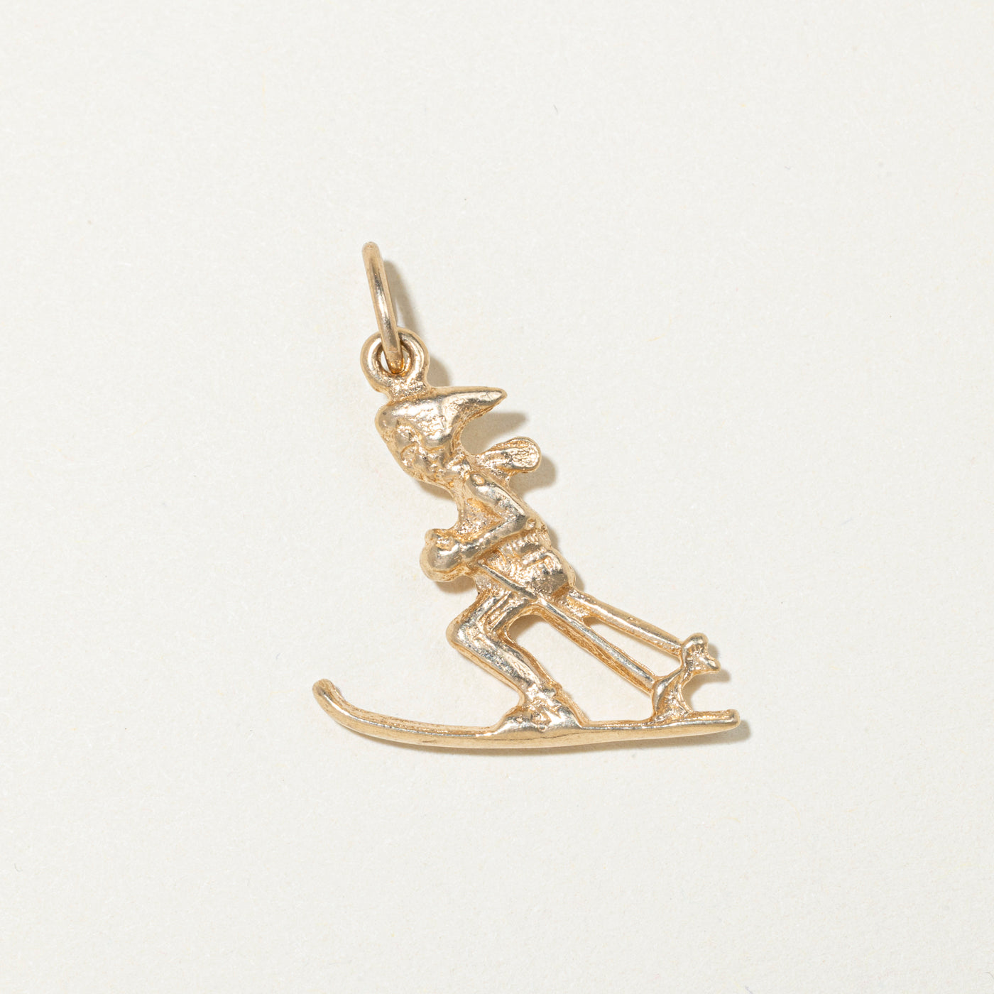 10k Yellow Gold Skier Charm