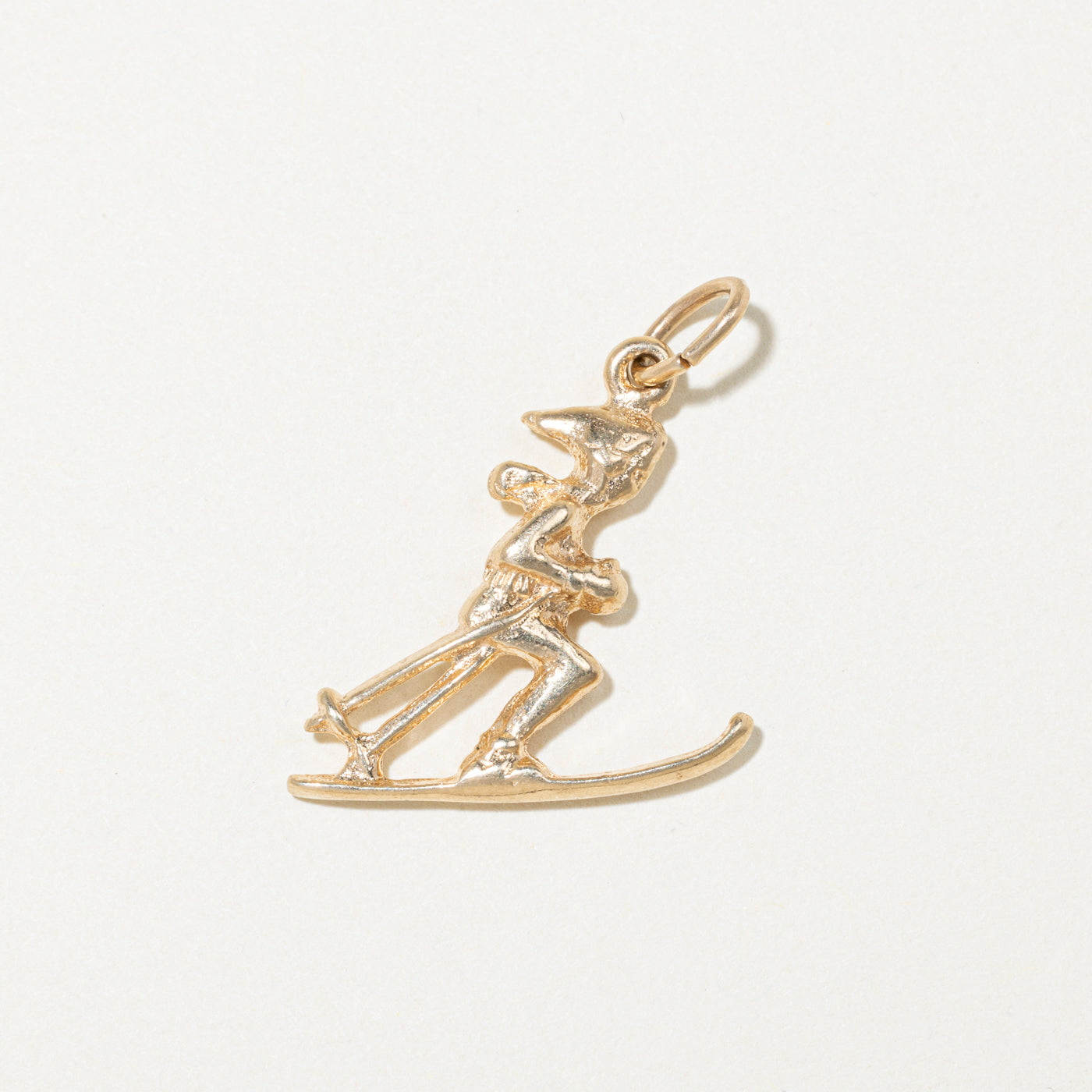 10k Yellow Gold Skier Charm